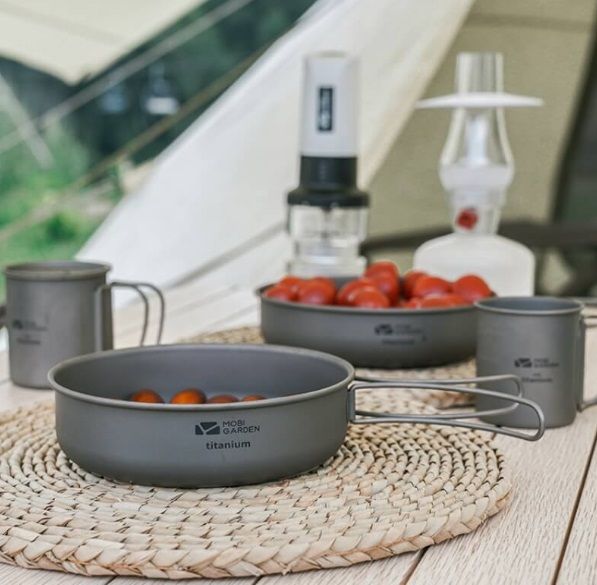 Сковорідка титанова Mobi Garden Saucepan S NX20666034 titanium 6928405319715 фото