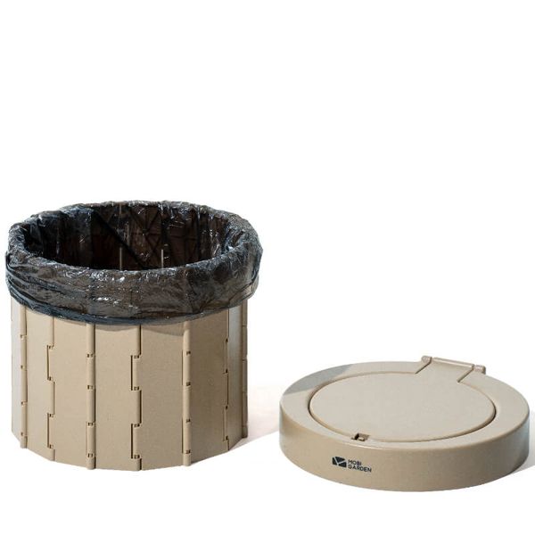 Відро-туалет складане Mobi Garden Closestool round NX22671043 khaki 6926767322374 фото