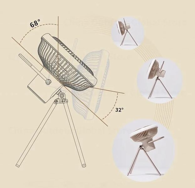 Вентилятор-фонарь на ножках Mobi Garden Fan F2 NX22669002 sand 6926767321605 фото