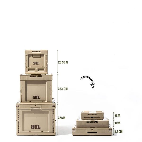 Контейнер складаний Mobi Garden Storage box 20л NX21671007 khaki 6926767320622 фото