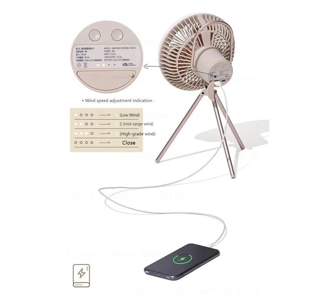 Вентилятор-фонарь на ножках Mobi Garden Fan F2 NX22669002 black 6926767322145 фото