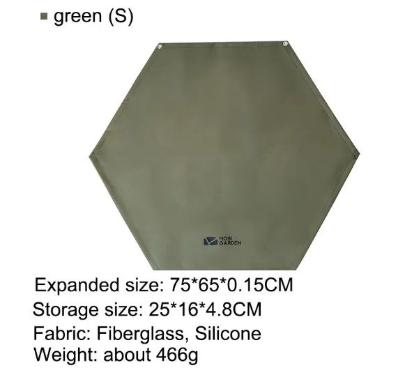 Килимок вогнестійкий Mobi Garden Fire-proof Cloth S NX22671055 green 6926767327461  фото